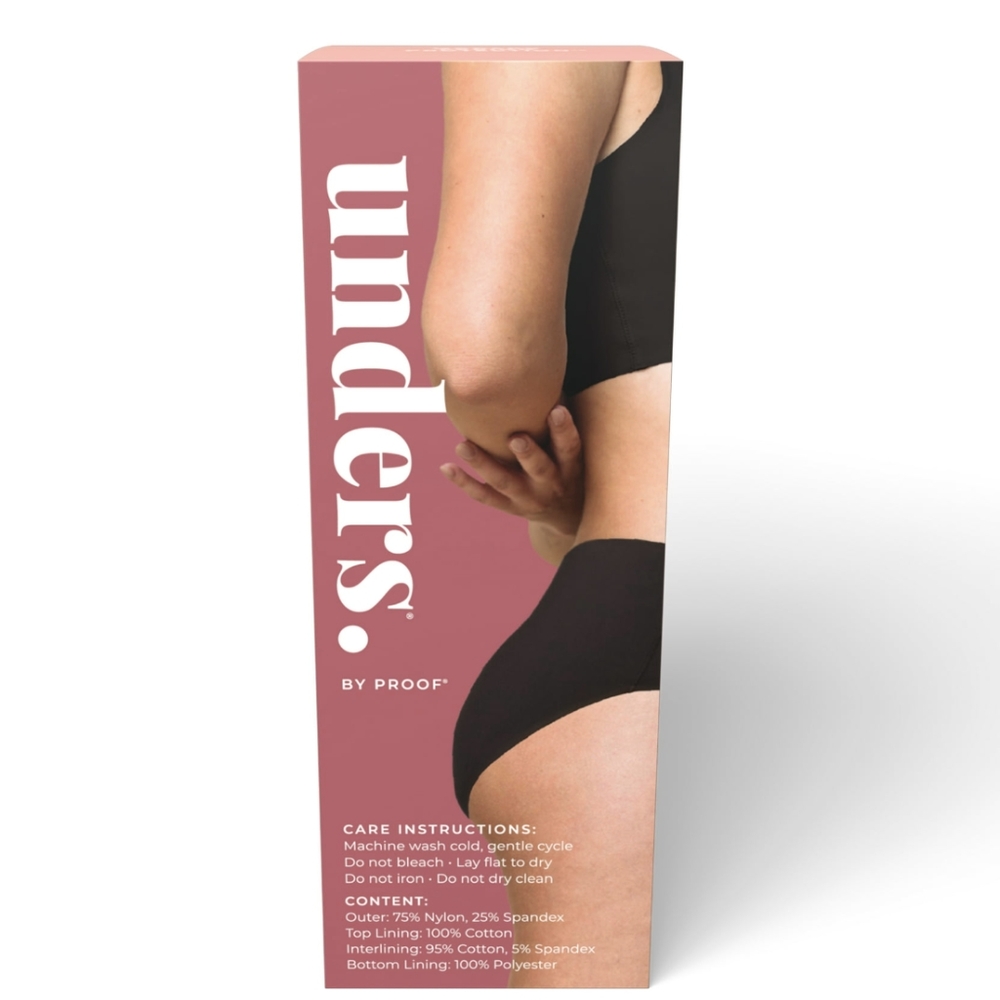 UNDER 'S BY PROOF PERIOD PROTECTION 1 UNDERWEAR LIGHT ABSORBENCY BRIEF M/L